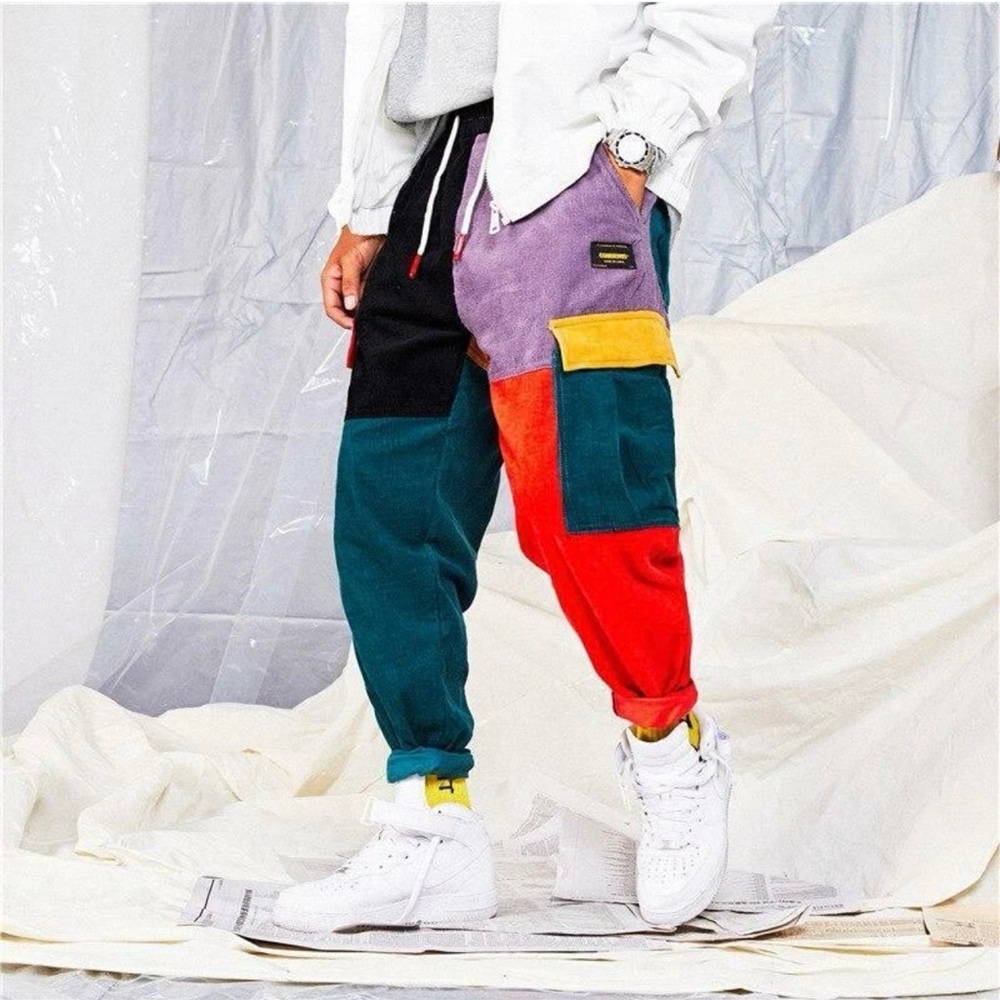 Coursemys Aelfric Eden Back To The 90’s Patchwork Corduroy Cargo Pants SZ S